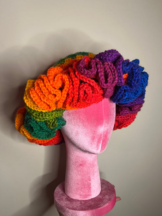 Rainbow Ruffle Hat